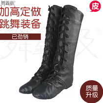 Pure leather Tibetan boots Mongolian dance high waist boots Mongolian repertoire boots for men and women children adult leather Mongolian riding boots