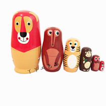(Special) Six-layer Fox animal Russian set doll educational wooden toy craft gift gift