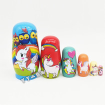 Six Floors Unicorn Russian Jacket Birthday Gift Wooden Handiwork Gift Toy Home Swing Accessories