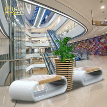 Spot FRP shopping mall leisure seat flower pot combination public places cinema rest area waiting chair bench
