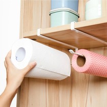 Kitchen paper hanger Paper towel rack Cabinet punch-free roll paper rack Storage rack Cling film rag storage rack