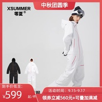 Summer nobaday new one-piece ski suit waterproof and windproof breathable warm men and women ski set P09011