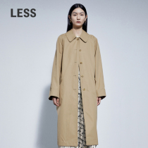 LESS Spring New Wind Clothes Fashion Design Sense Loose Straight Body Design Cotton Retro Long Jacket 2L1220520