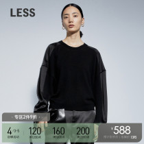 LESS spring new woolen sweatshirt commuter fall shoulder sleeve sweater 2L1820210