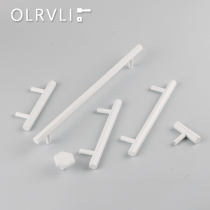 Italian white copper handle modern simple cabinet door wardrobe six edge long handle Nordic refrigerator door handle