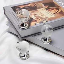 Mini globe ornaments ins Feng Shui crystal cute desktop desk decoration Glass ball grab week photo props