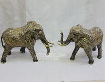 Lucky elephant Pakistani bronze Bronze elephant Evil spirits Auspicious elephant ornaments Elephant Handmade copper elephant