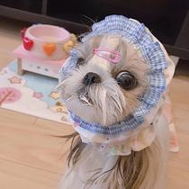 Qiqi home handmade custom long-haired dog bag hair imitation Korean head cover Marzis Yorkshire West Shi head cover hat