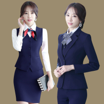 Stewardess uniform Business suit suit female dress student interview administration Hotel reception work clothes tide