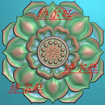 Peony rose carved picture jdp grayscale image bmp relief picture jade carving round Brand round lotus lotus flower Flower Flower Petal