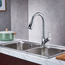 Jiumu (JOMOO)33053 full copper main kitchen faucet single cold and hot water pump type faucet
