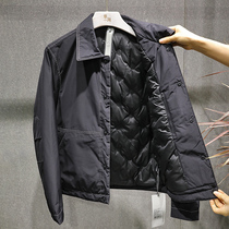2020 winter New Original Series line design down jacket mens short nine flat road style mens solid color coat