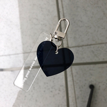 Kokoo dark night mood keychain black love acrylic chasing Star Girl decoration bag chain INS pendant