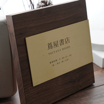Net red shop door walnut studio creative home number door plate laser engraving OEM
