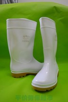Guleko medium oil resistant acid and alkali resistant food Boots Black White Rain shoes water shoes white food shoes