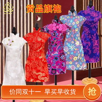 New Chinese Buddhas Buddha statues are worshipped with tribute qipao dresses dress clothes and clothes clothes clothes hangers red white green color optional