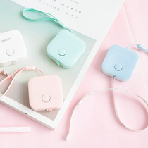 Simple square solid color tape measure hipster mini portable shrink ruler portable clothing ruler soft ruler measuring three tape