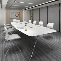 Manvis Office Meeting Table Long Table Simple Modern Solid Wood Desk Rectangular Solid Wood Reception Training