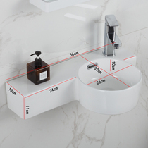 Wall-mounted small size wash basin narrow corner left and right basin small toilet sink cabinet combination 30CM