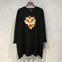 Pregnant womans spring clothing T-shirt T-shirt with long length of pure cotton long sleeve pregnant woman T-shirt loose big code Korean version of the undershirt spring and autumn season