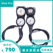 Italian Import Diving Diver Table DiIVE PRO Scuba Diving Air Pressure Gauge Depth Gauge North Needle Orientation Table