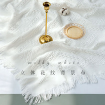 ins White photo background cloth nail art gourmet food beauty baby photography props tablecloth blanket decoration ornaments