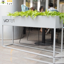 Wrought iron flower box flower bed outdoor rectangular flower pot outdoor partition outer swing fence flower plant planting box