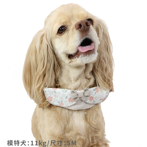 Японская домашняя зона Pet Savenes Pb Series Beige милый цветочный двойной воротник большая собака