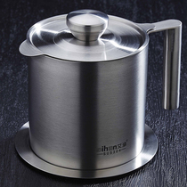 Oil pot kitchen filter oil filter oil storage 304 stainless steel oil tank pot fried oil leaching oil filter residue pot artifact