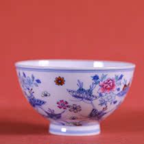 Tianyi Hua Qingya made Doucai Butterfly Love Flower Tea Cup Single Cup (Hua Yixuan)
