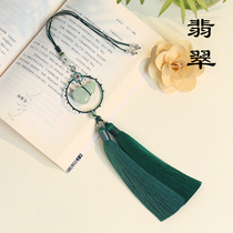 Car Pendant Upmarket Emerald Car Jade Caracinth On-board Decorative Supplies Net Red Rearview Mirror Car Hanging Pendant Woman
