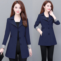 Female style Chinese style wind clothes 2022 Chunqiu New pint middle-aged Mama wide Mrs. Yanqi Noble Little Subthin jacket