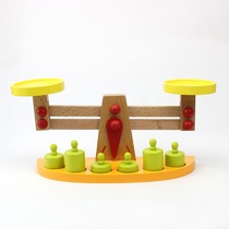 Monteshi teaching aids wooden Tianping called Toys baby balance game wooden educational childrens toys 1-2-3 years old