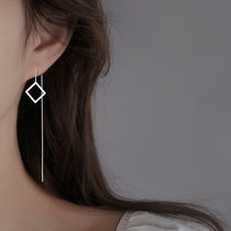 Miss Z geometric ear line 2021 New Tide ear line female sterling silver ear line simple cold wind earrings face thin