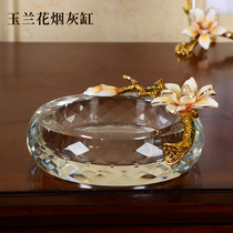 Enamel crystal glass creative ashtray Chinese household European custom high-end multi-function decoration gift ornaments