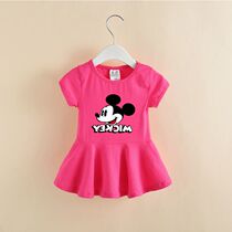 Girls summer dresses 2021 new short-sleeved childrens fashion foreign style dress baby children summer skirt