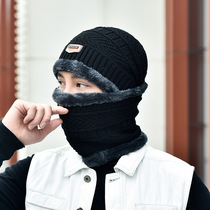 Neck sleeve men plus velvet warm scarf outdoor cycling knitted wool collar youth Korean tide cold hat cover