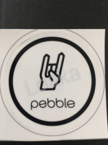 Pebble store store logo transparent sticker watch exclusive custom fuel tank cover car sticker