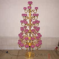 Buddha 49 pint LED Seven color crystal lotus lamp for lamp Buddha Supplies Buddha Hall Changming temple Buddha lamp on floor lamp