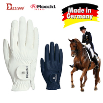 German Roeckl equestrian knight equipped with Silver Standard Palm letter gloves