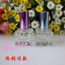 P52-10ml Water Cube transparent glass cosmetic perfume spray bottle cap color multi-color