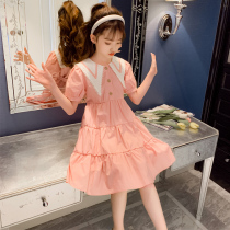 Girls dress for dress and summer clothes 2022 new children Princess skirts foreign cotton skirts CUHK Scout Girl Scout Girl Scout