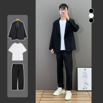 Casual suit men Korean handsome single West Coat single piece loose trend Ruffian handsome small suit spring and autumn thin coat