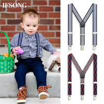 Boys strap clip suit pants non-slip suspenders with primary school students performing childrens girls baby elastic elastic belt