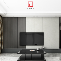 Empty Valley custom home background wall 2021 new finish light luxury hard bag living room TV background wall is now simple