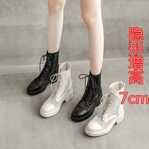 Martin Boots Woman 2022 new spring autumn single boots Summer thin Breathable Inner Heightening Net Boots Hollowed-out Short Boots Subnetted Yarn