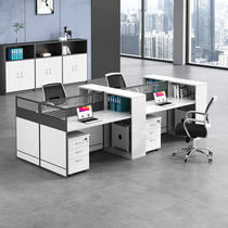 Staff desk 4-person staff desk Office deck 6-person office desk and chair combination with screen
