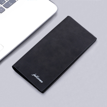 Wallet Male Long Slim Tide Card Soft Leather Damp Korean version by buckle Personality student with buckle Fashion Men multi-position