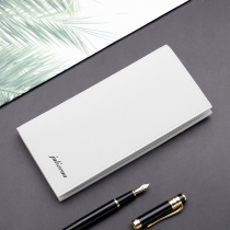 Ultra Slim Wallet Male long style soft money clip available with drivers card Multi-clamping profile Student Personality Leather Wallet white bag