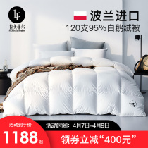 LF Rav Fields Poland 120 eiderdown quilted by 95 white goose down by core spring autumn quilt with thickened warm quilt winter quilt